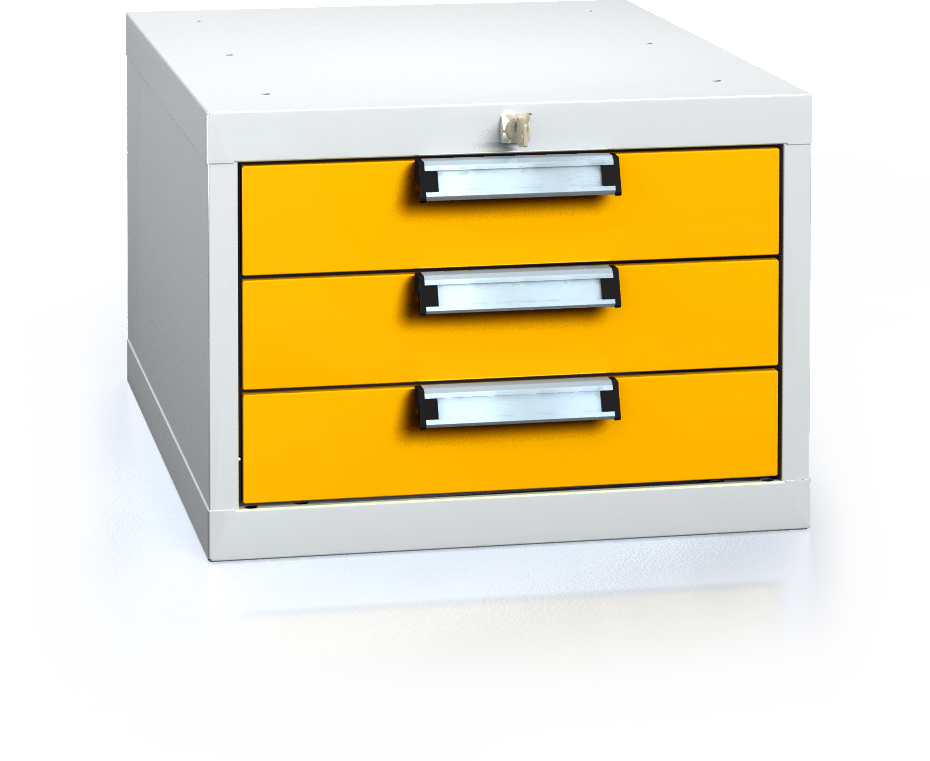 Hanging UNI line cabinet for workbenches 351 x 480 x 600 - 3x drawer